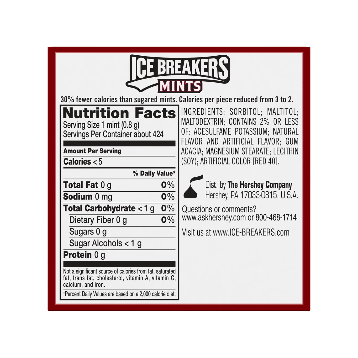 slide 2 of 8, Ice Breakers Cinnamon Sugar Free Breath Mints Tins, 1.5 oz (8 Count), 1.5 oz