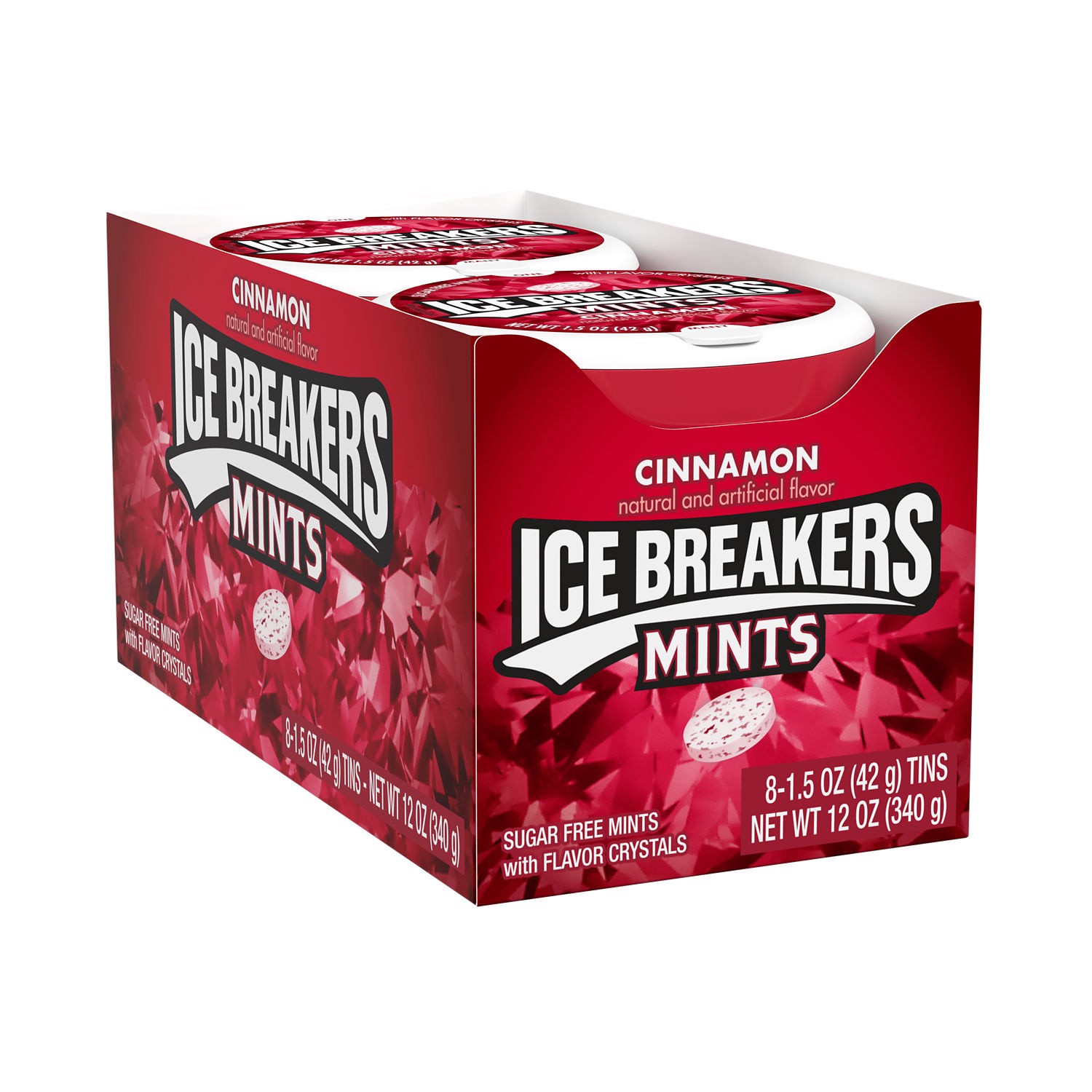 slide 1 of 8, Ice Breakers Cinnamon Sugar Free Mints Tins, 1.5 oz (8 Count), 1.5 oz