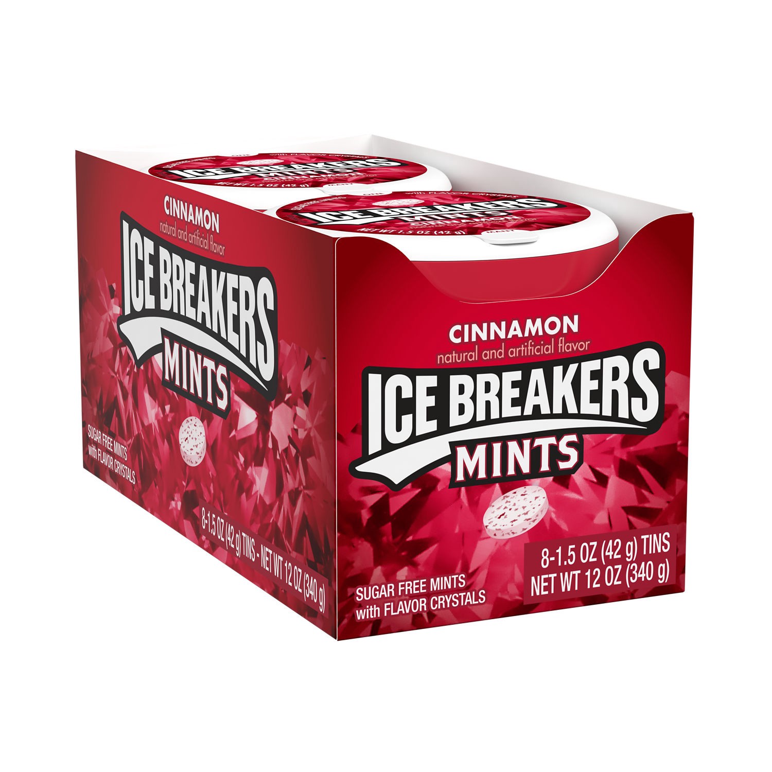 slide 1 of 8, Ice Breakers Cinnamon Sugar Free Breath Mints Tins, 1.5 oz (8 Count), 1.5 oz