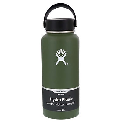 slide 1 of 1, Hydro Flask Wide Mouth With Flex Cap, Olive, 32 oz