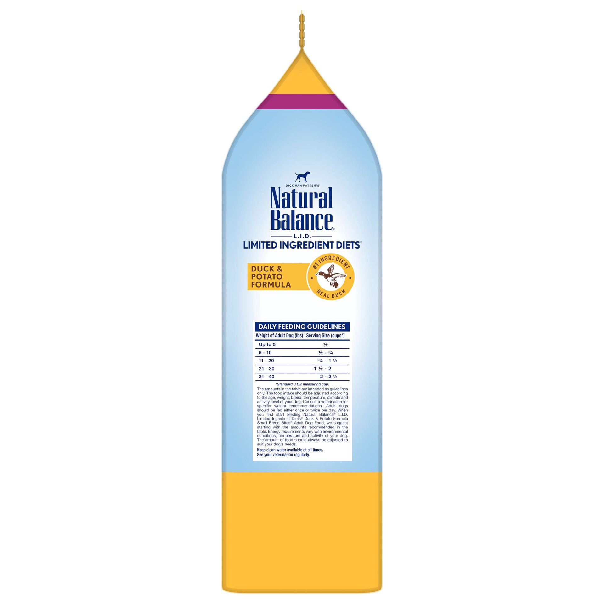 slide 2 of 5, Natural Balance L.I.D. Limited Ingredient Diets Small Breed Bites Grain Free Duck & Potato Formula Dog Food 4 lb, 4 lb