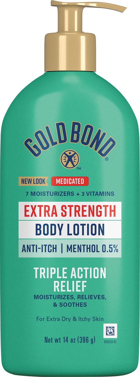 slide 3 of 5, Gold Bond Extra Strength Triple Action Body Lotion, 14 oz