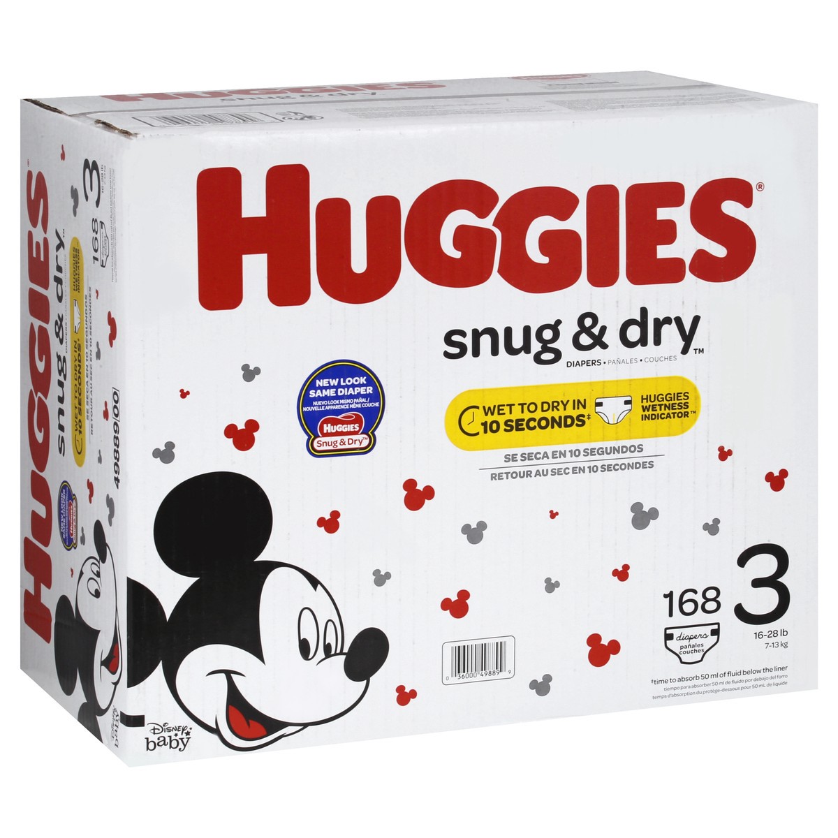 slide 2 of 8, Huggies Snug & Dry Diapers 168 ct, size 3