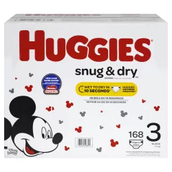 Huggies Snug & Dry Diapers 168 ct
