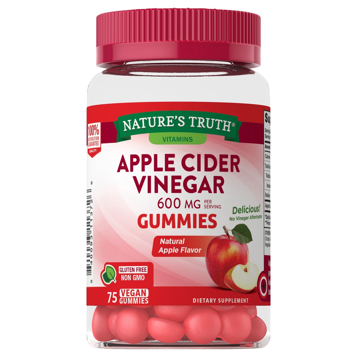 slide 1 of 13, Nature's Truth Apple Cider Vinegar 600 mg Gummies, 75 ct