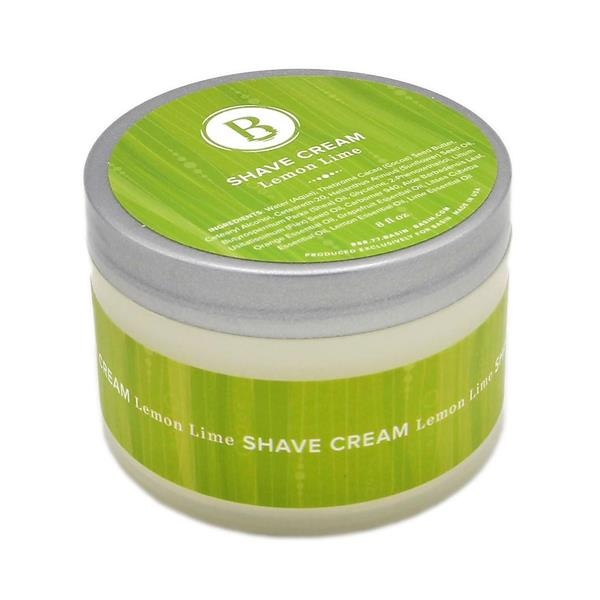 slide 1 of 1, Basin Lemon Lime Shave Cream, 8 fl oz