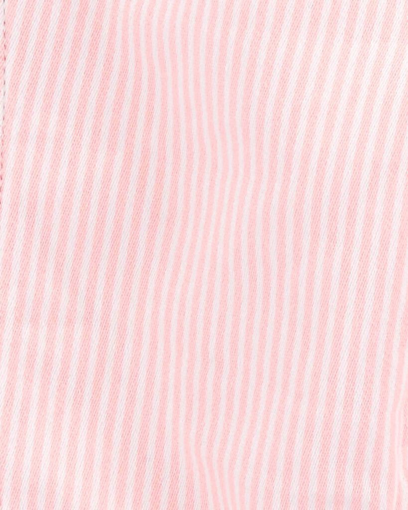 slide 3 of 4, Oshkosh Baby Hickory Stripe Overalls Pink 6M, 1 ct