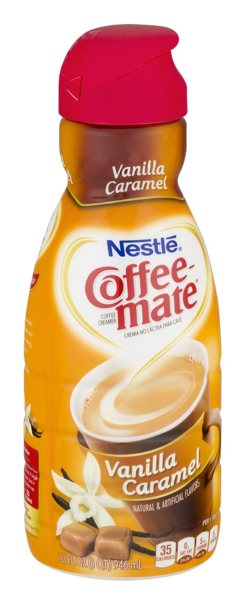 slide 2 of 8, Coffee mate Nestle Coffee mate Duo Vanilla and Caramel Liquid Coffee Creamer, 32 oz