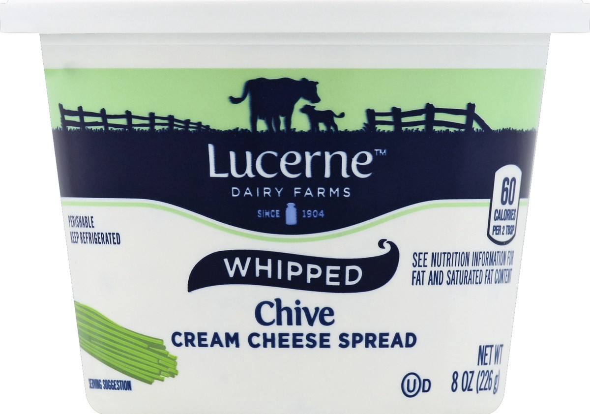 slide 2 of 3, Lucerne Dairy Farms Lucerne Cream Cheese Spread Whipped With Chives - 8 Oz, 8 oz