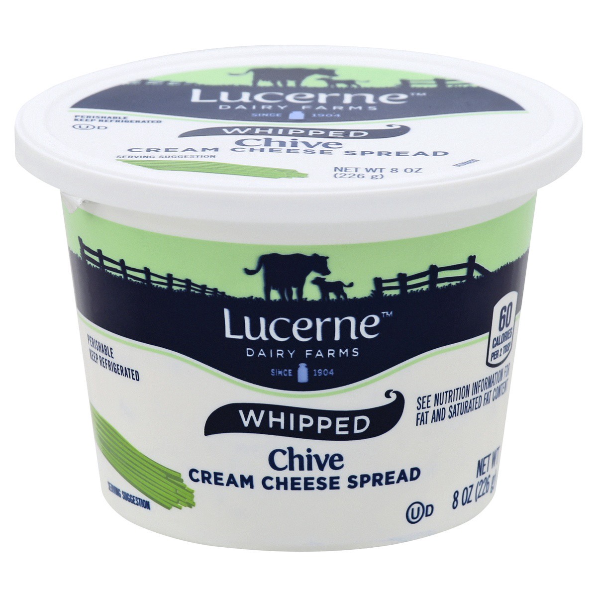 slide 1 of 3, Lucerne Dairy Farms Lucerne Cream Cheese Spread Whipped With Chives - 8 Oz, 8 oz