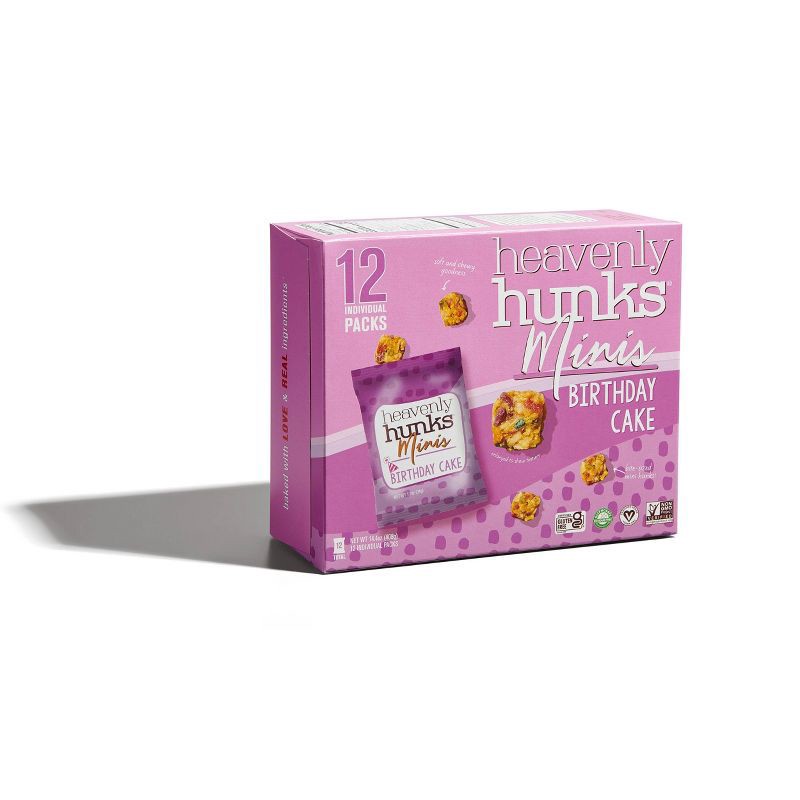 slide 5 of 5, Heavenly Hunks Minis Birthday Cake 12 Packs, 12 ct; 14.4 oz