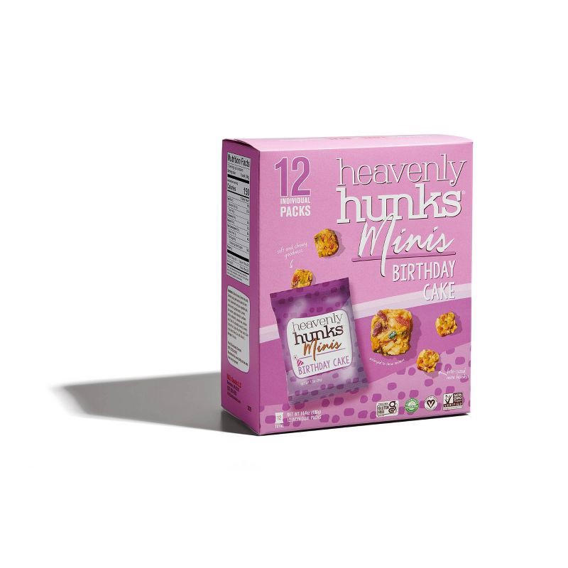 slide 4 of 5, Heavenly Hunks Minis Birthday Cake 12 Packs, 12 ct; 14.4 oz