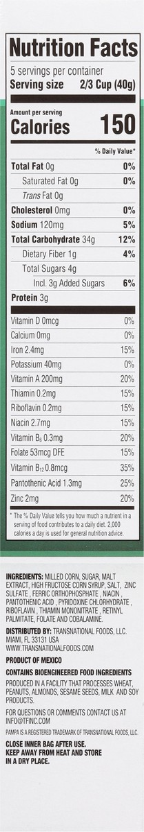 slide 2 of 14, Pampa Corn Flakes Cereal, 7 Oz., 1 ct