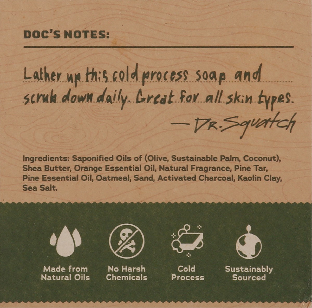 slide 8 of 9, Dr. Squatch Men's Natural Heavy Grit Pine Tar Soap 5 oz, 5 oz