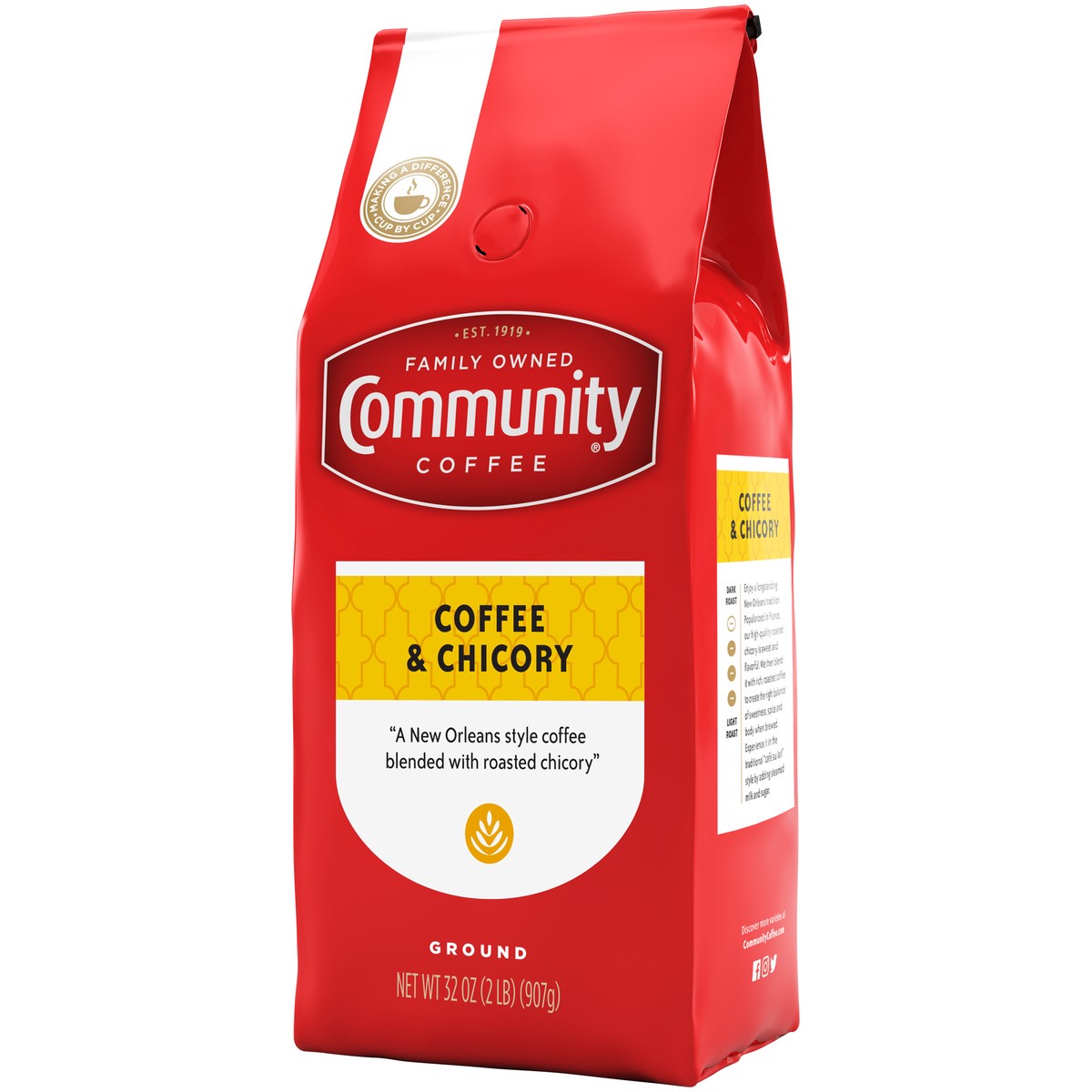 slide 2 of 9, Community Coffee & Chicory Medium Roast Ground Coffee - 32oz, 32 oz