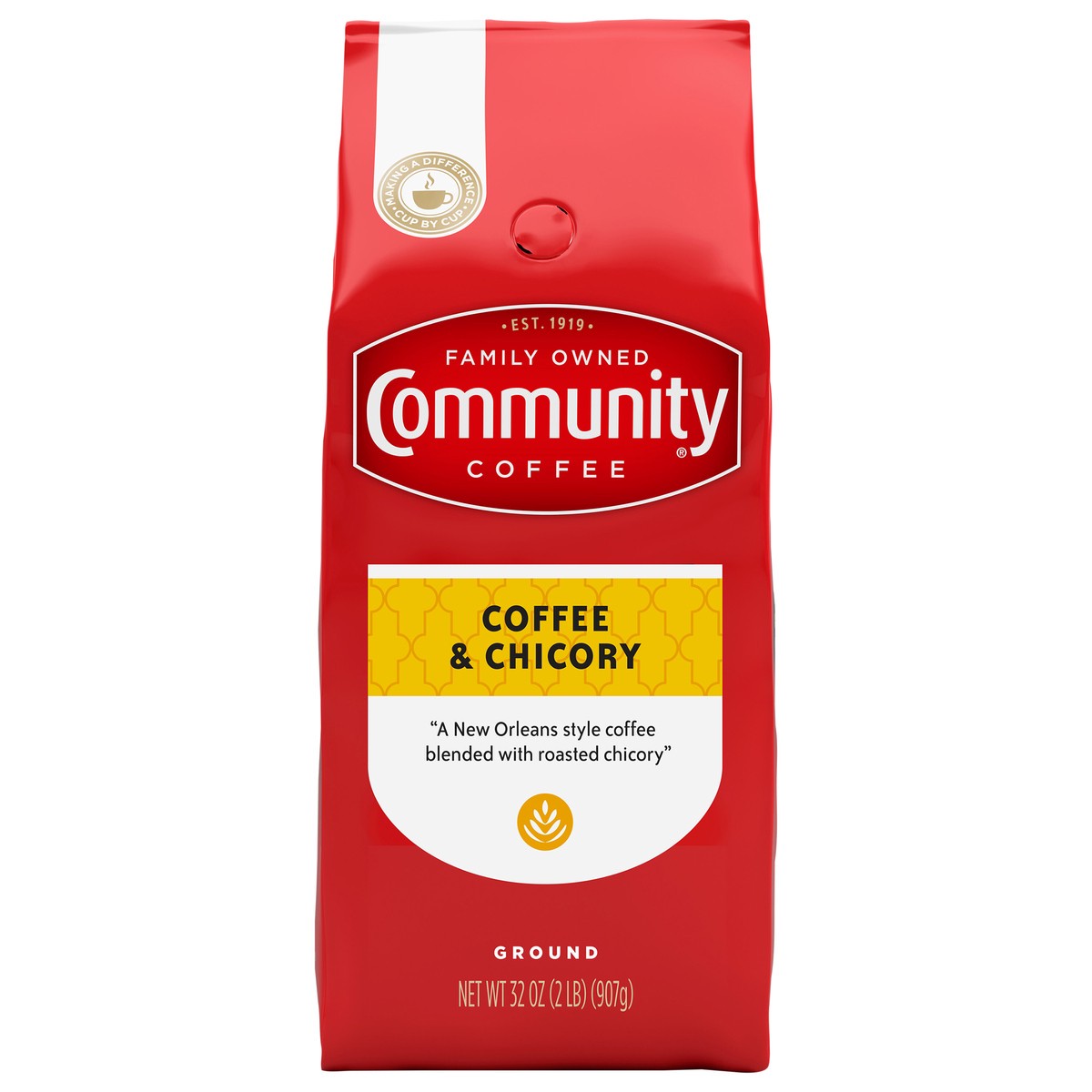 slide 1 of 9, Community Coffee Coffee & Chicory, 32 oz