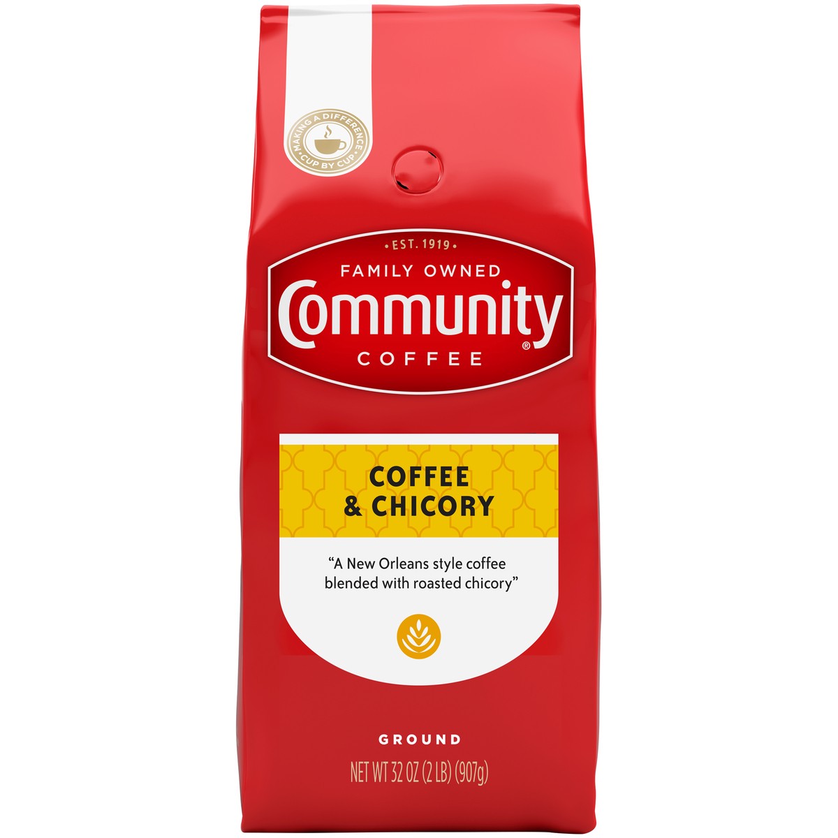 slide 3 of 9, Community Coffee & Chicory Medium Roast Ground Coffee - 32oz, 32 oz