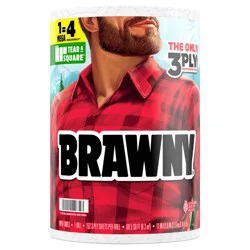 Brawny Tear-A-Square Paper Towels, 1 Mega Roll