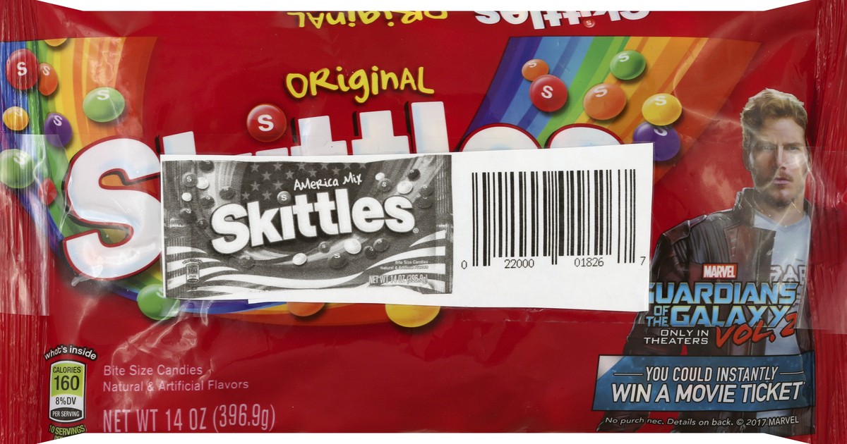slide 1 of 5, SKITTLES America Mix Red, White & Blue Patriotic, Summer Candy, 14 oz Bag, 14 oz