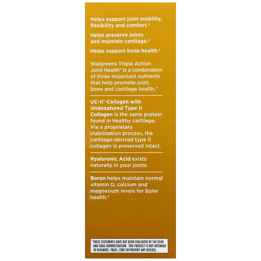 slide 2 of 5, Walgreens Triple Action Joint Health with UCII, 40 ct
