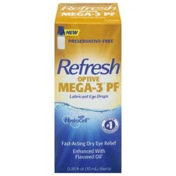 Refresh Optive Mega-3 Preservative-Free Lubricant Eye Drops, 10 ml
