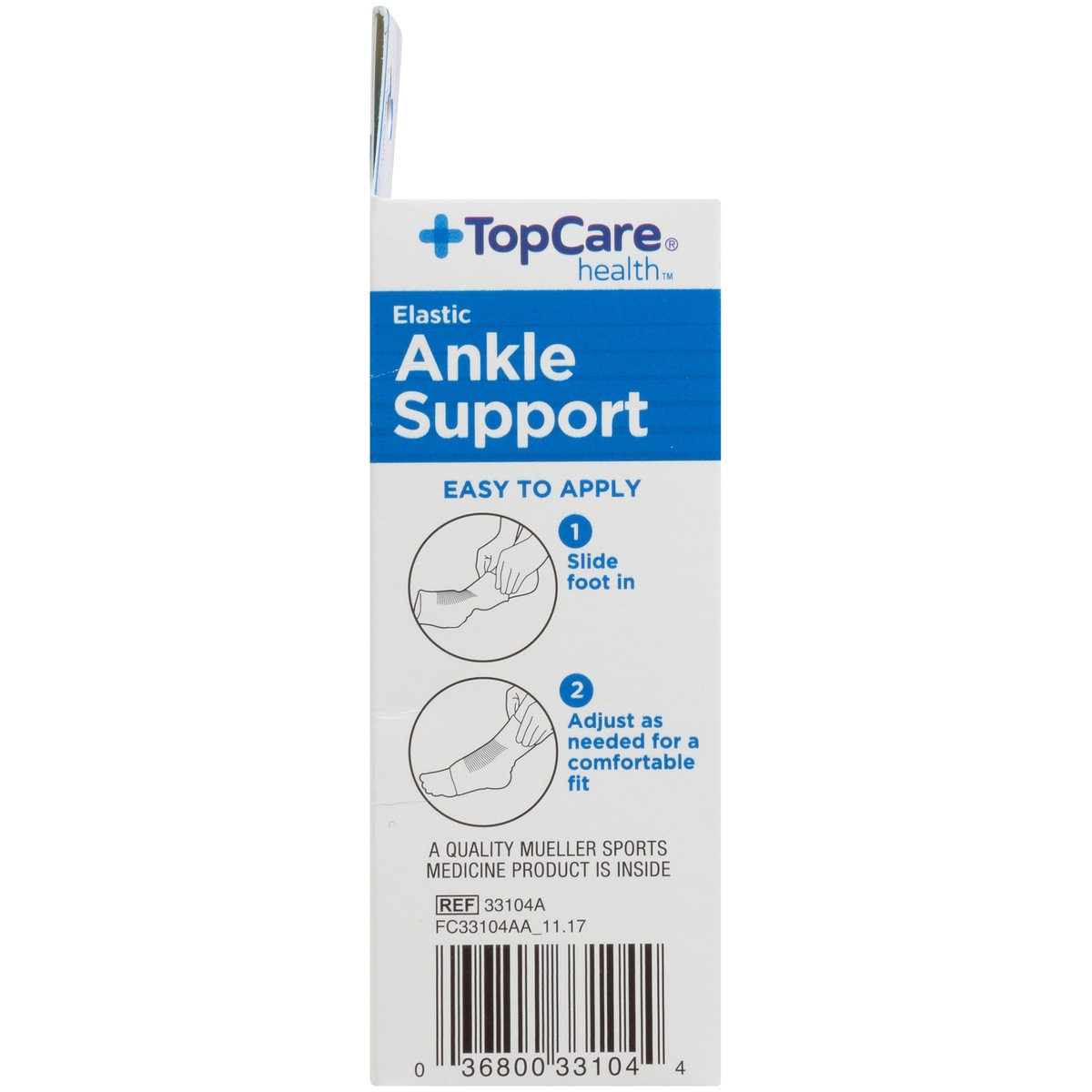 slide 5 of 8, TopCare Ankle Support, Elastic, Medium, 1 ct