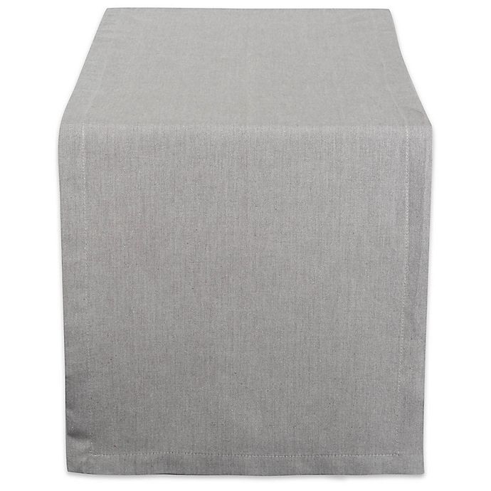 slide 1 of 2, Design Imports Chambray Table Runner - Grey, 72 in