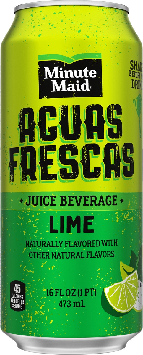slide 11 of 12, Minute Maid Aguas Frescas Lime (NC) Can, 16 fl oz, 16 fl oz