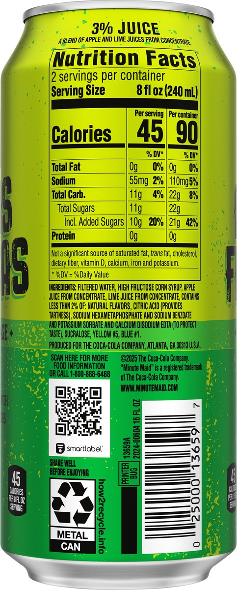 slide 4 of 12, Minute Maid Aguas Frescas Lime (NC) Can, 16 fl oz, 16 fl oz