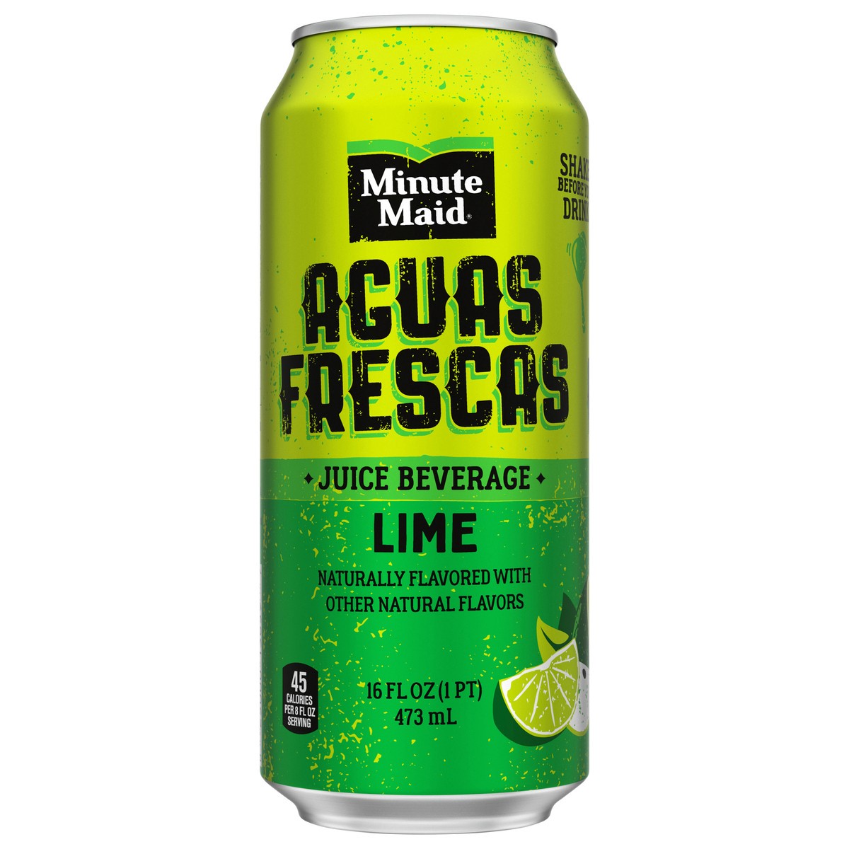 slide 12 of 12, Minute Maid Aguas Frescas Lime (NC) Can, 16 fl oz, 16 fl oz