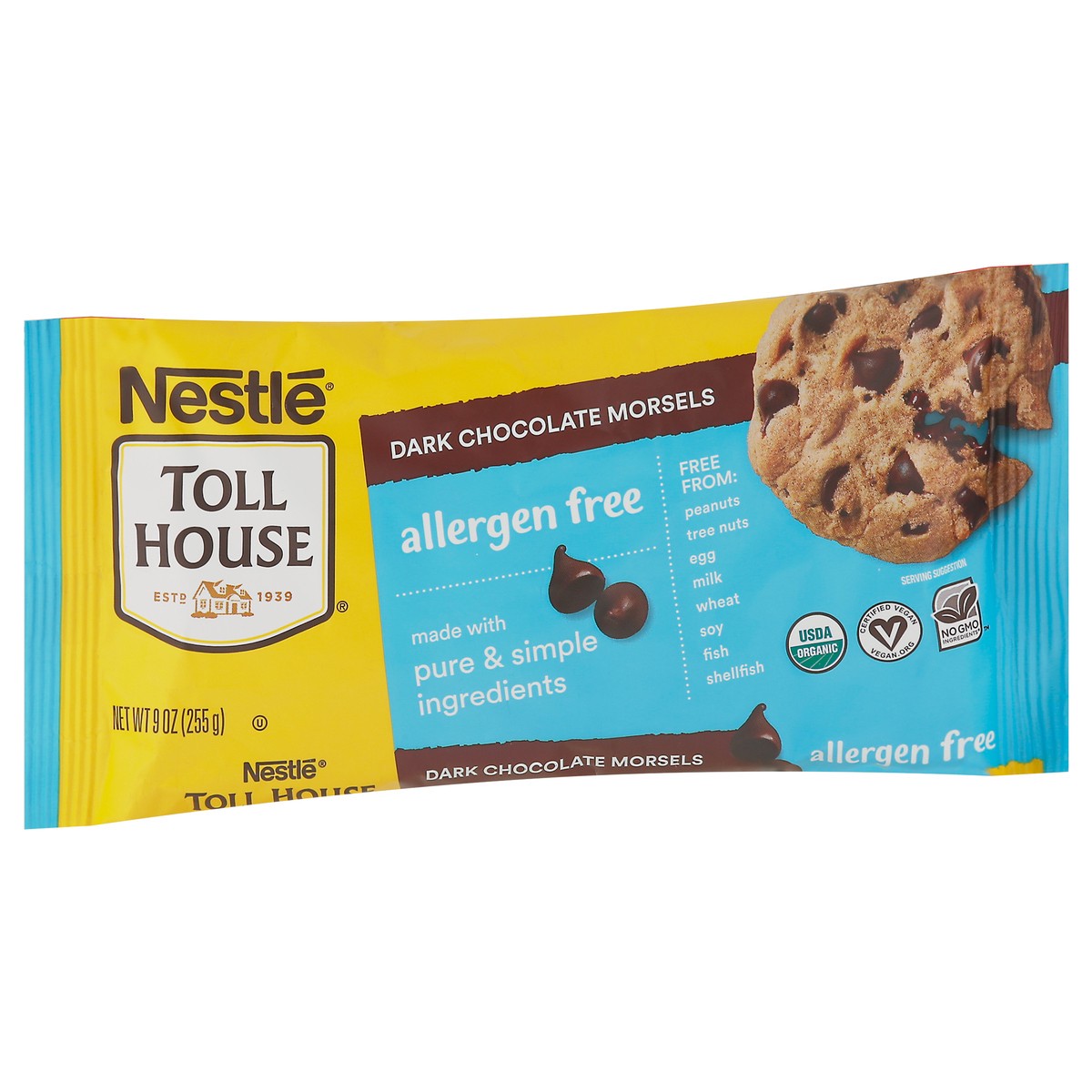 slide 9 of 9, Toll House Organic Allergen Free Dark Chocolate Chips, 9 oz