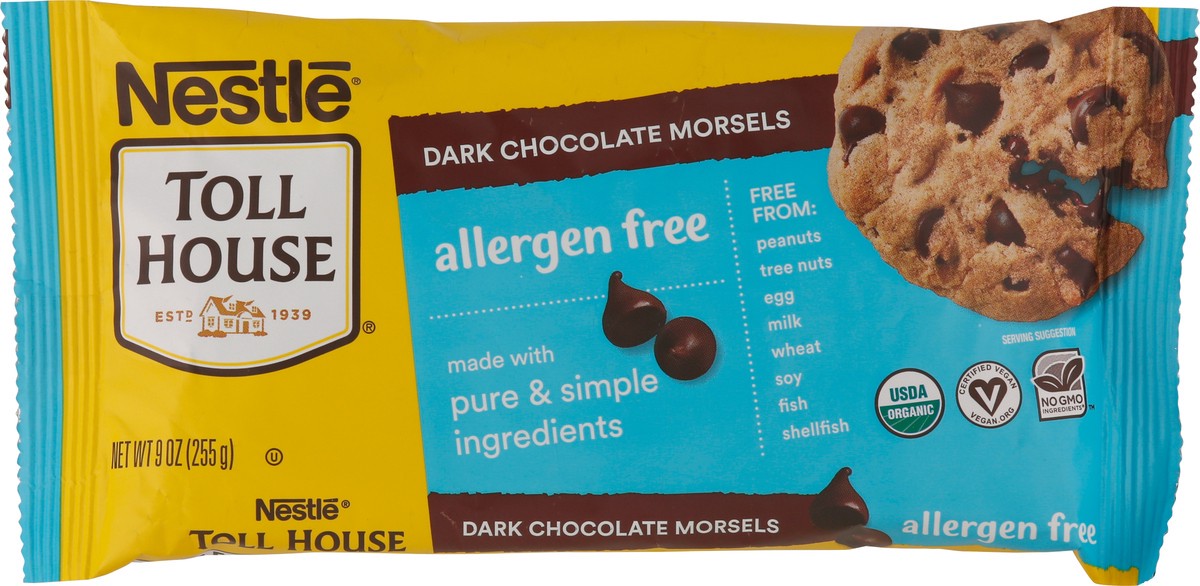 slide 5 of 9, Toll House Organic Allergen Free Dark Chocolate Chips, 9 oz