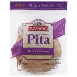 Toufayan Bakeries Hearth Baked Multi Grain Pita 6 ea