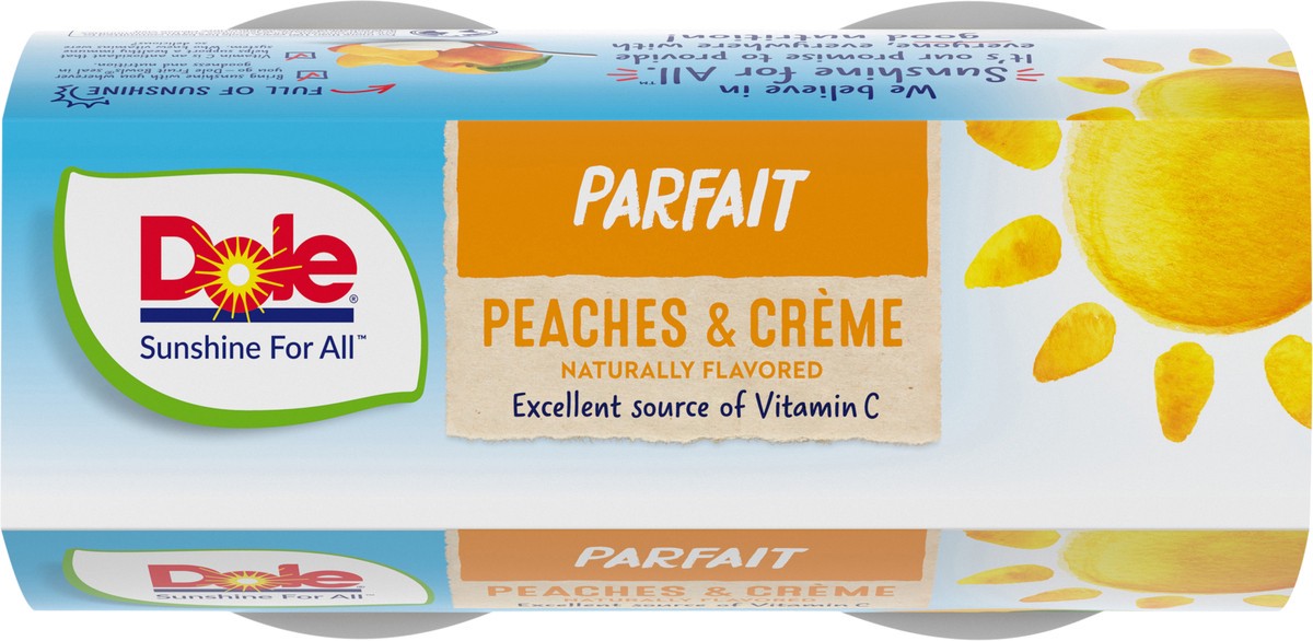 slide 9 of 9, DOLE Fruit Bowls Peaches & Creme Parfait Cups, 4 ct; 4 oz