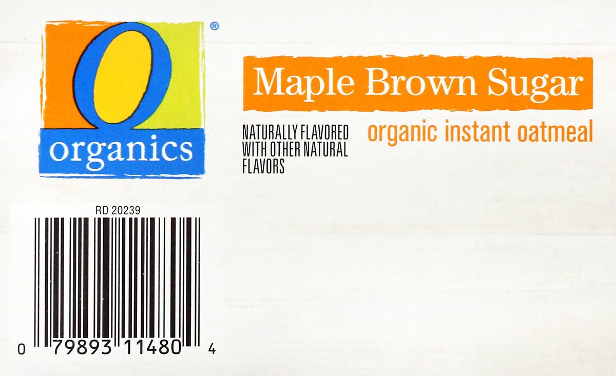 slide 3 of 9, O Organics Oatmeal, Organic Instant, Maple Brown Sugar, 8 ct; 1.41 oz