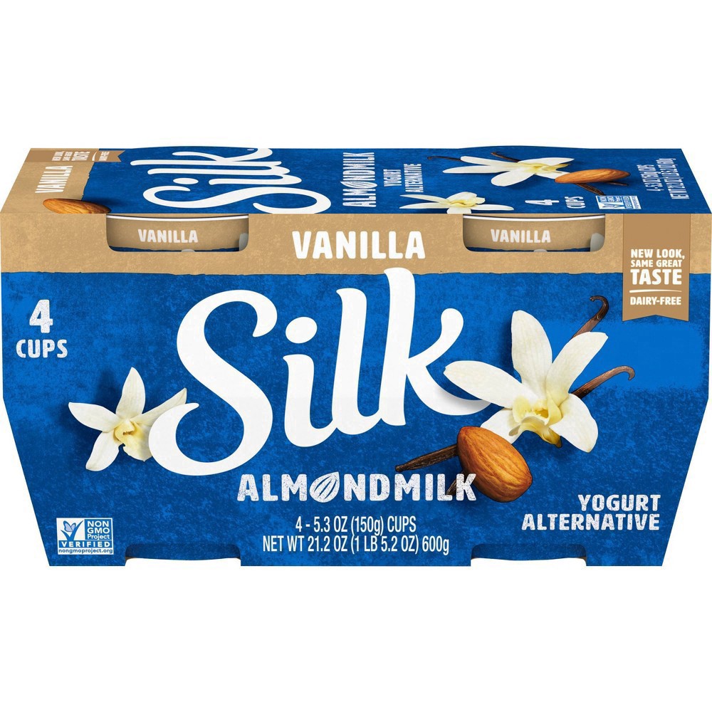 slide 17 of 37, Silk Vanilla Almond Milk Yogurt Alternative - 4ct/5.3oz Cups, 4 ct; 5.3 oz