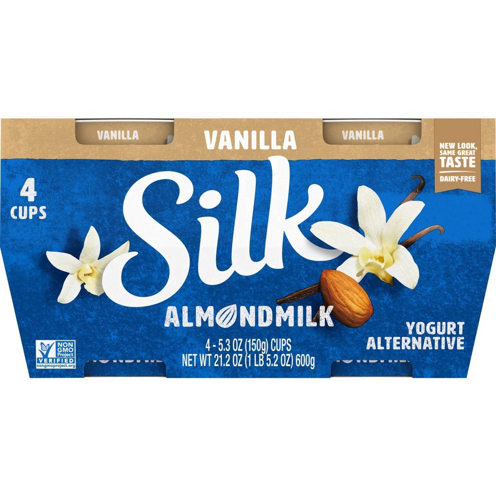 slide 19 of 37, Silk Vanilla Almond Milk Yogurt Alternative - 4ct/5.3oz Cups, 4 ct; 5.3 oz