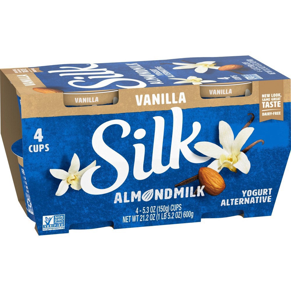 slide 20 of 37, Silk Vanilla Almond Milk Yogurt Alternative - 4ct/5.3oz Cups, 4 ct; 5.3 oz