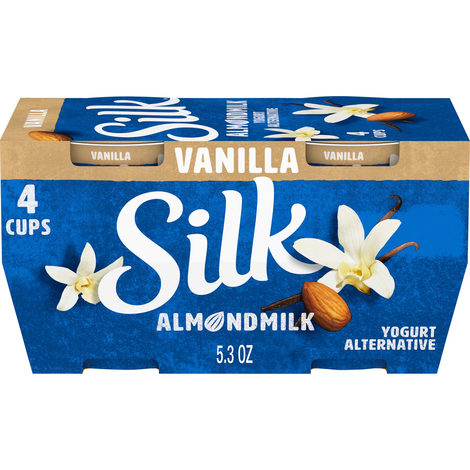 slide 1 of 37, Silk Vanilla Almond Milk Yogurt Alternative - 4ct/5.3oz Cups, 4 ct; 5.3 oz