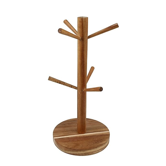 slide 1 of 1, Thirstystone Acacia Wood Mug Tree, 1 ct