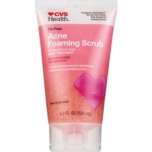 slide 1 of 1, CVS Health Oil-Free Acne Foaming Scrub Pink Grapefruit, 4.2 oz