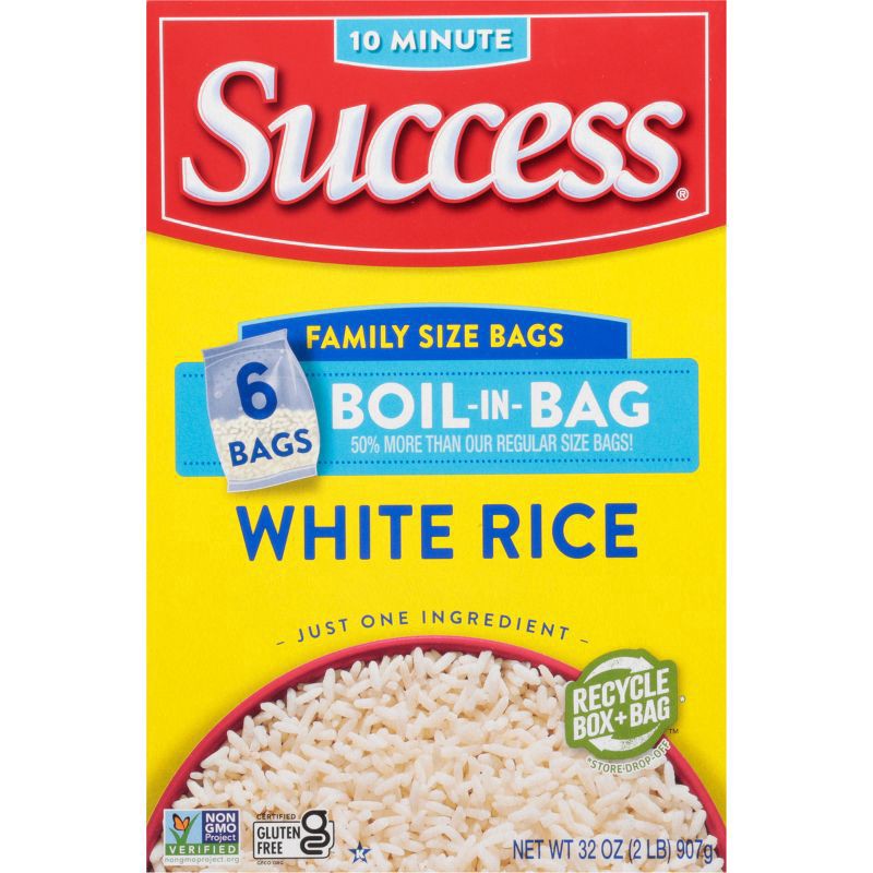 slide 1 of 13, Success Family Size Boil-in-Bag White Rice - 2lbs, 2 lb