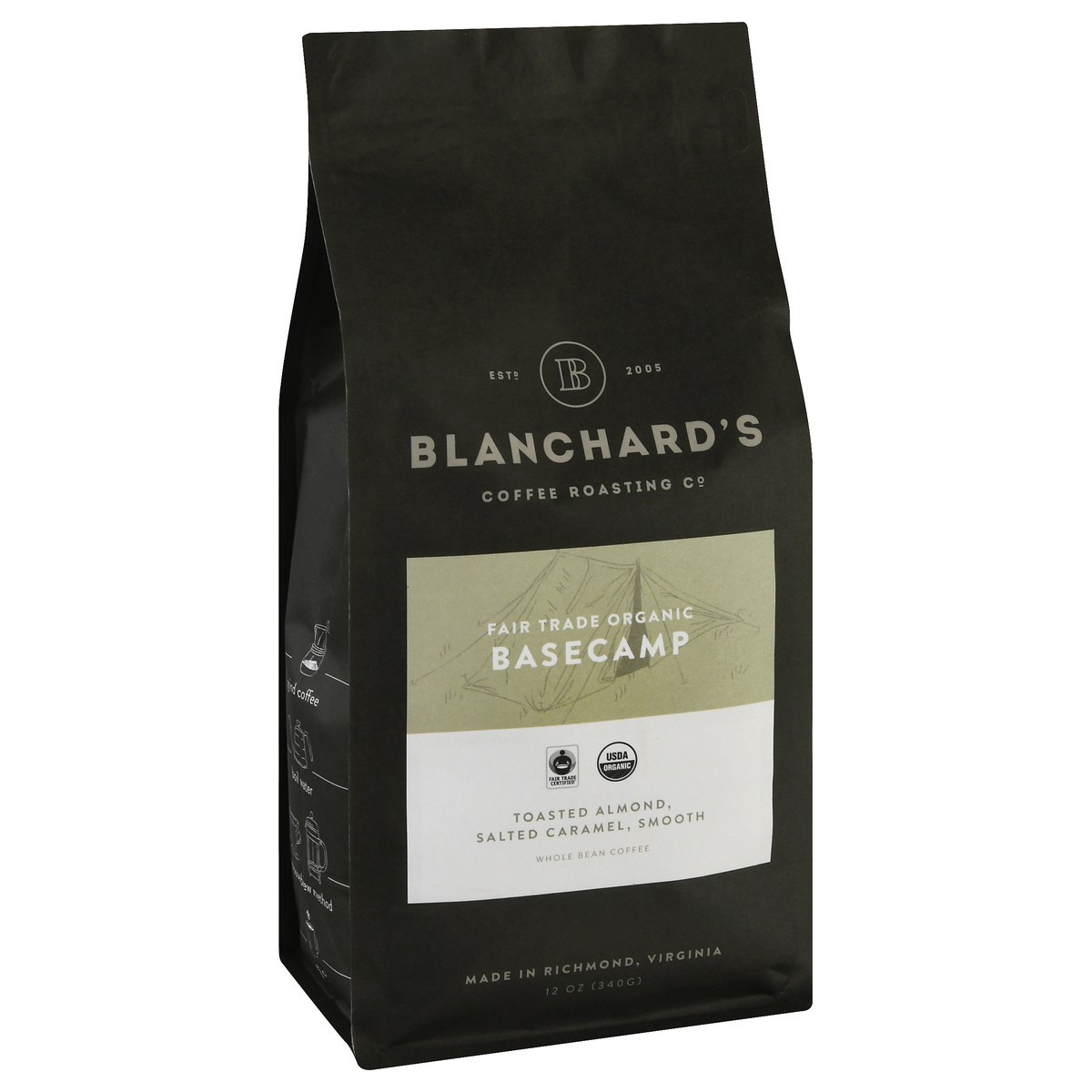 slide 2 of 9, Blanchard's Whole Bean Basecamp Coffee - 12 oz, 12 oz