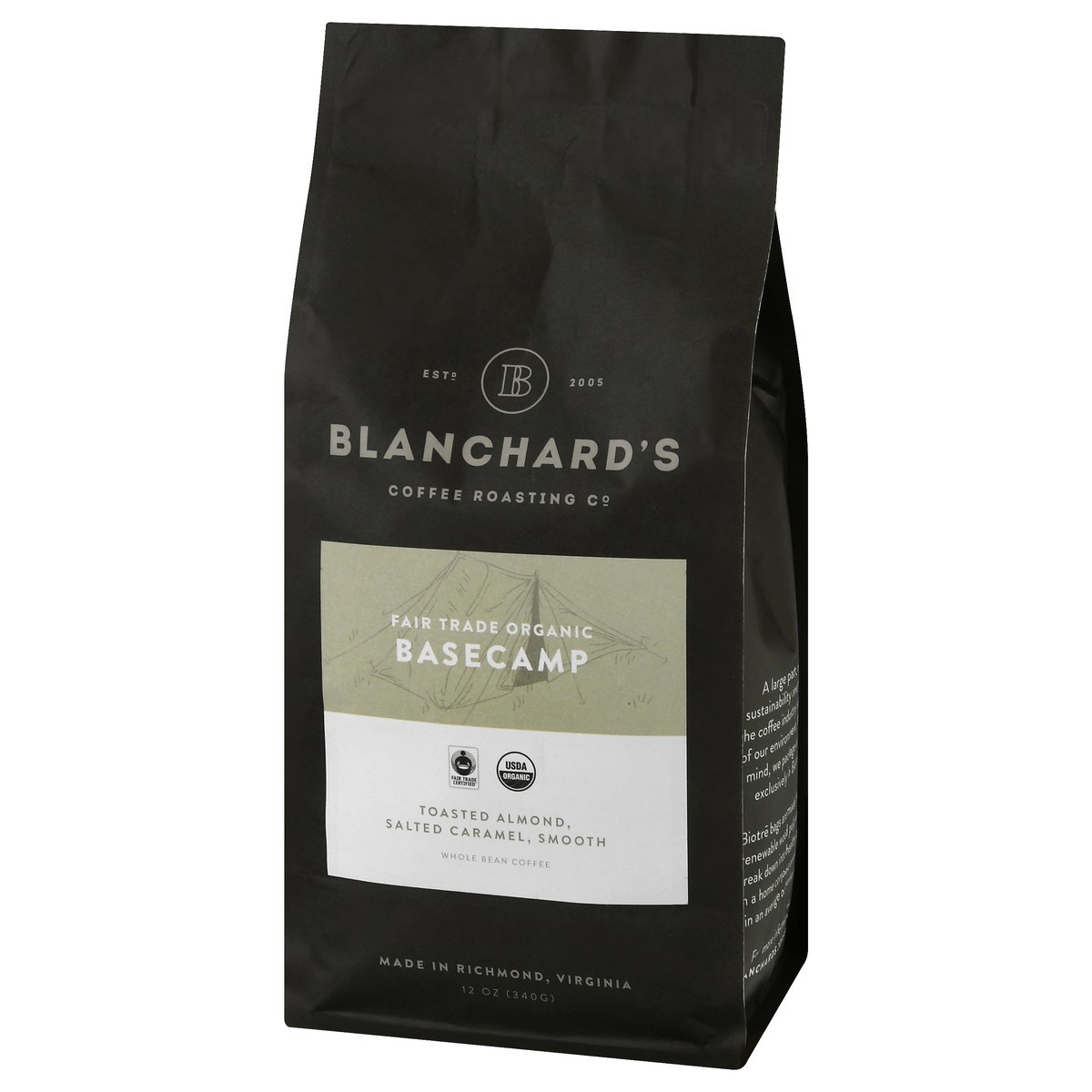 slide 7 of 9, Blanchard's Whole Bean Basecamp Coffee - 12 oz, 12 oz