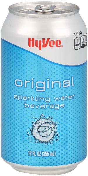 slide 1 of 1, Hy-Vee Original Sparkling Water Beverage, 12 fl oz