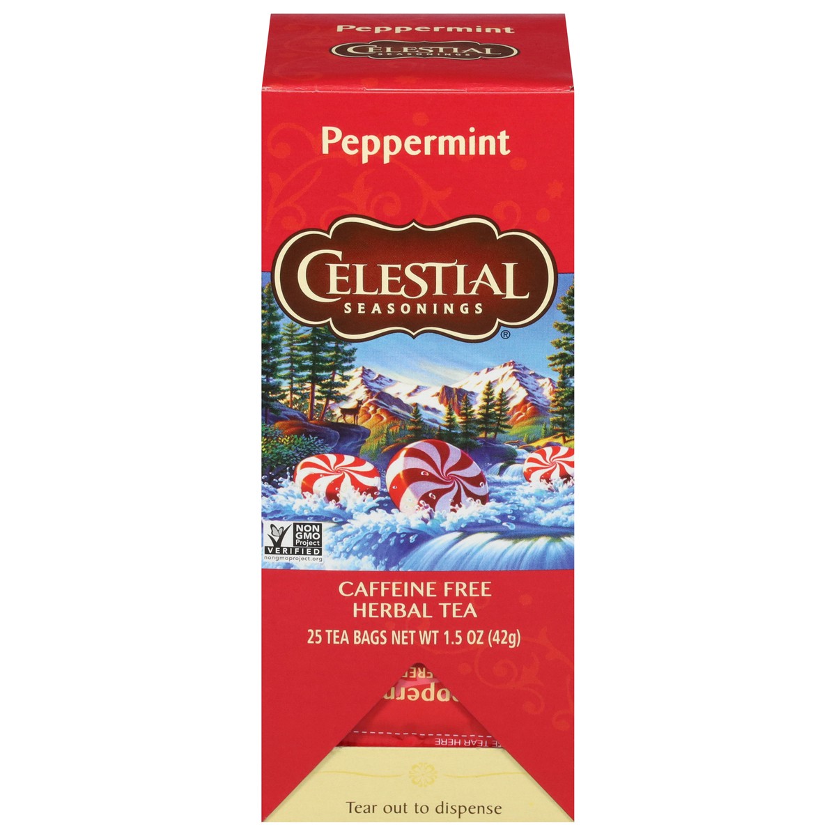 slide 1 of 11, Celestial Seasonings Caffeine Free Peppermint Herbal Tea 25 Tea Bags, 25 ct