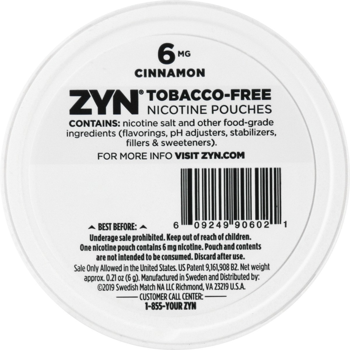 slide 9 of 9, ZYN 6 mg Cinnamon Nicotine Pouches 15 ea, 