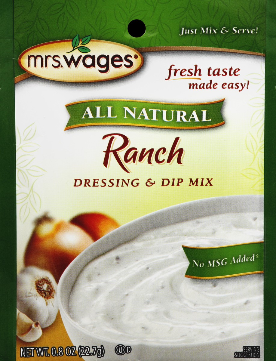 slide 1 of 3, Mrs. Wages Dressing & Dip Mix 0.8 oz, 0.8 oz