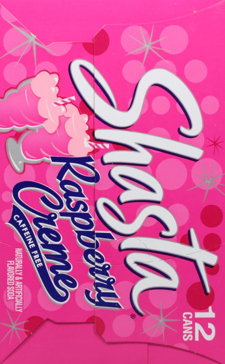slide 8 of 9, Shasta Caffeine Free Raspberry Creme Soda 12 - 12 fl oz Cans, 144 oz