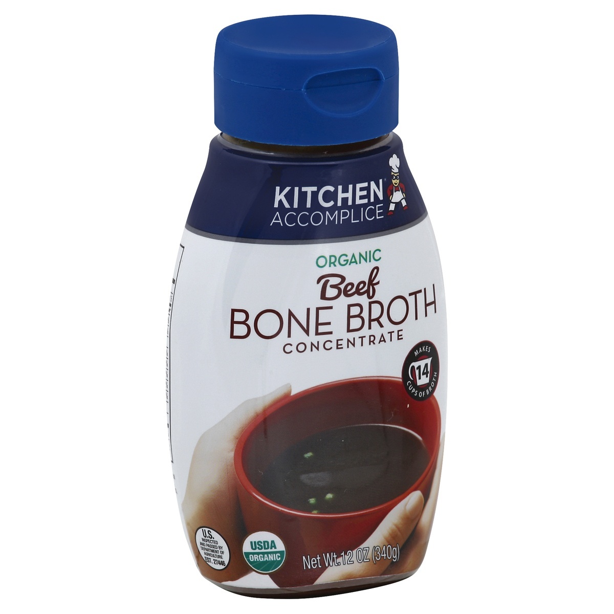 slide 1 of 1, Kitchen Accomplice Organic Beef Bone Broth, 12 oz